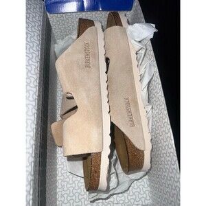 BIRKENSTOCK SANDALS ARIZONA BS NEW WITH TAGS IN BOX NUDE BEIGE LEATHER 37 SIZE 6